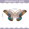 1Pc Butterfly Pave Colorful Rhinestone Brooch JEWB-LP0004-14-2