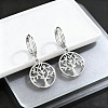 304 Stainless Steel Hoop Dangle Earrings for Women WG02B39-02-1
