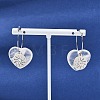 Natural & Synthetic Gemstone & 304 Stainless Steel Hoop Earrings for Women EJEW-G475-01P-4