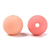 Rubberized Style Imitated Silicone Acrylic Beads MACR-T048-01C-17-2