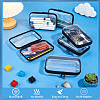 6Pcs Transparent PET Desktop Storage Zipper Boxes ABAG-WA0001-44B-5