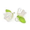 Acrylic with ABS Plastic Imitation Pearl Pendants PALLOY-JF05659-12-4