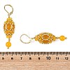 Natural Malaysia Jade Leveback Earrings for Women EJEW-MZ00785-02-4