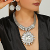 Aluminum & Alloy & Acrylic Sunflower Statement Jewelry Set WG15403-01-1