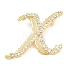 Brass Micro Pave Clear Cubic Zirconia Pendants CU-CBA8481-01G-X-1