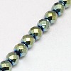 Electroplate Non-magnetic Synthetic Hematite Beads Strands G-J169B-2mm-06-3