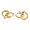 PVD Vacuum Plating 304 Stainless Steel Wire Wrap Hoop Earrings for Women EJEW-M224-04G-3