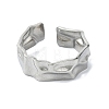 304 Stainless Steel Cuff Rings for Women RJEW-M019-54P-2