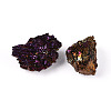 8~12Pcs Electroplated Natural Coal Quartz Geode Cornucopia Mineral Specimen G-N360-03B-3
