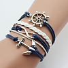 Imitation Leather Link Multi-strand Bracelets for Women Men WG5E2D4-07-1