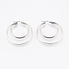 Tarnish Resistant 201 Stainless Steel Hoop Earrings EJEW-I213-B-02P-1