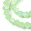 Imitation Jade Bicone Frosted Glass Bead Strands EGLA-A039-J4mm-MB01-3