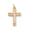 Brass Enamel Pendants KK-L255-07G-02-1