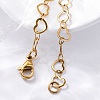 304 Stainless Steel Heart Link Bracelets BJEW-I191-01-3