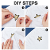 40Pcs 2 Style Star Pattern Cloth Computerized Embroidery Iron On/Sew On Patches PATC-GA0001-07-3