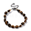 Natural Tiger Eye Beaded Bracelets for Women G-P563-07P-19-4