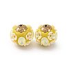 Handmade Resin Indonesia Round Beads IPDL-P005-23KCG-02-1