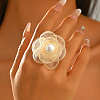Chiffon with Plastic Pearl Finger Rings for Women XQ9924-3-2