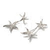 Rack Plating Starfish Brass Stud Earrings EJEW-H016-25P-2