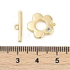 Brass Micro Pave Clear Cubic Zirconia Toggle Clasps KK-K391-19G-4