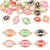20Pcs Polymer Clay Ball & CCB Oval Frame Links Connector Charms CLAY-TADJ0001-03-1