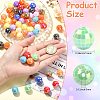 100Pcs UV Plating Opaque Acrylic Beads MACR-CJ0002-48-2