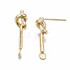 Brass Stud Earring Findings X-KK-S360-009-NF-3