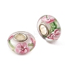 Lampwork & Brass Core European Beads LAMP-P019-01P-26-2