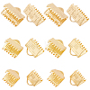 60Pcs 3 Size Long-Lasting Plated Brass Ribbon Ends KK-BBC0008-38-1