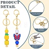 16Pcs Alloy Bar Beadable Keychain for Jewelry Making DIY Crafts KEYC-SZ0001-16G-3