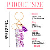 Alloy & Resin Tassel Keychainss AJEW-TADJ0001-20G-10-3
