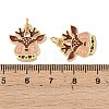 Christmas Brass Enamel Pendants KK-L255-17G-04-3