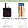 DIY Flower Pattern Tote Bag Embroidery Making Kit DIY-WH0349-21C-3