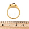 Heart Natural Tiger Eye Finger Rings RJEW-D303-01G-01-3