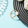 Copper Wired Natural Trochid Shell/Trochus Shell Finger Rings for Women RJEW-JR01054-1