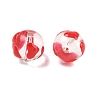 Transparent Glass Enamel Beads GLAA-P078-01A-09-2
