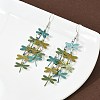 430 Stainless Steel Dragonfly Dangle Earrings EJEW-A137-04P-04-3