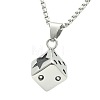 Punk Style 316L Surgical Stainless Steel Star Dice Pendant Necklaces for Men WGC2296-01-5