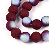 Frosted Opaque Glass Beads Strands LS-GLAA-T032-P10mm-MBB05-3