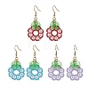 3 Pairs Handmade Seed Beads Dangle Earrings EJEW-MZ00143-1