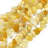 Natural Topaz Jade Chip Beads Strands G-M205-16A-1