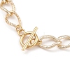 Transparent Acrylic & Aluminum Curb Chain Necklaces NJEW-JN02959-3