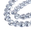 Electroplate Transparent Glass Beads Strands EGLA-N056-01A-01-3
