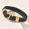 Braided Microfiber Leather Cord Double Bracelets BJEW-C153-01C-3