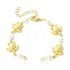 Ocean Sea Animals 304 Stainless Steel Link Chain Bracelet Making AJEW-JB01627-01-1