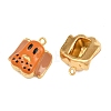 304 Stainless Steel Enamel Pendants SA-CBA033B-01G-03-2