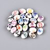 Printed Handmade Porcelain Beads PORC-Q007-13B-2