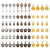 72Pcs 18 Styles Tibetan Style Alloy Pendants FIND-PH0061-87-1