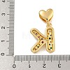 Brass Micro Pave Colorful Cubic Zirconia Pendants KK-P281-01G-K-3