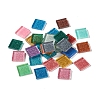 Square with Glitter Powder Mosaic Tiles Glass Cabochons DIY-P045-04B-1